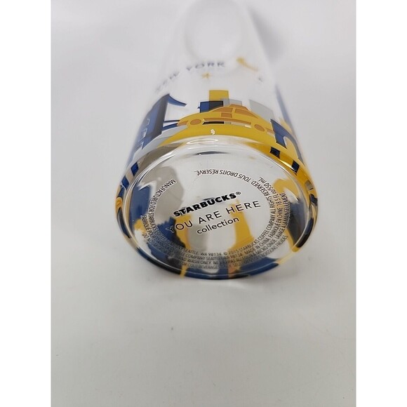 Starbucks You Are Here New York City 18.5 Oz Reusable Glass Water Bottle - Picture 6 of 11